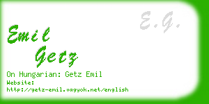 emil getz business card